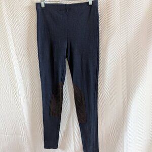 Lauren Ralph Lauren Equestrian Riding Leggings Navy Blue & Brown Medium